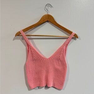 Aerie Pink Ribbed Camisole Top